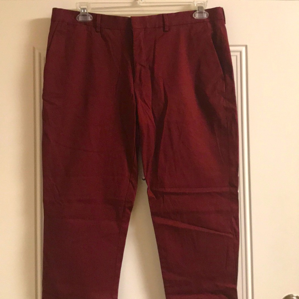 Men’s Express Innovator Crimson Red Dress Pants